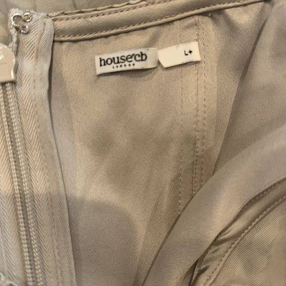 NWOT HOUSE OF CB Nalini Mesh Corset Sand Gown sz XL - Picture 6 of 8